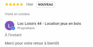 Lire la suite à propos de l’article Retour avis cliente